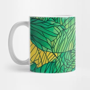 Stunning Green Leaves Pattern Artwork Mug